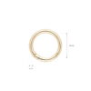 Offene Metallringe (Schekel) 25/4mm - Licht Gold