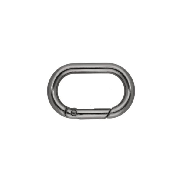 Offene Metallringe (Schekel) 28,5/15/4,7mm - Schwarz in mattem Silberton - Draht