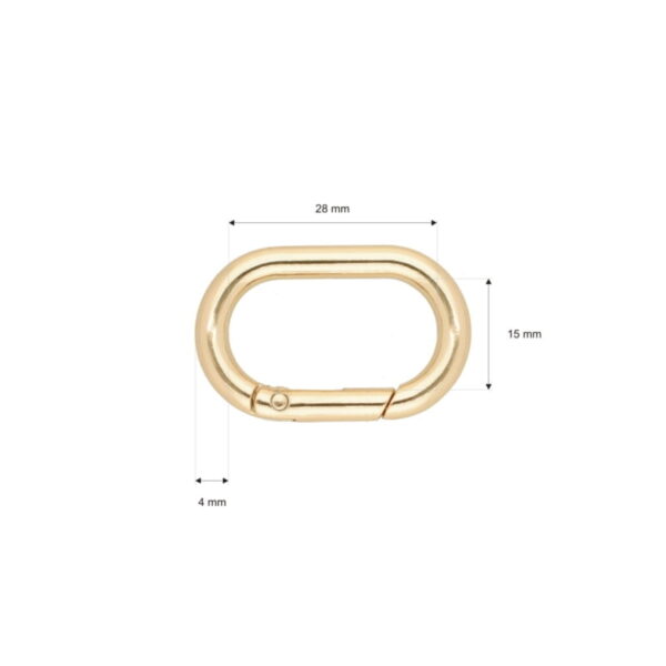 Offene Metallringe (Schekel) 28,5/15/4,7mm - Licht Gold