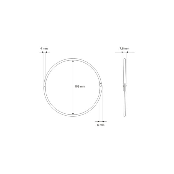 Offene Metallringe (Schekel) 110/4,0mm - Silber