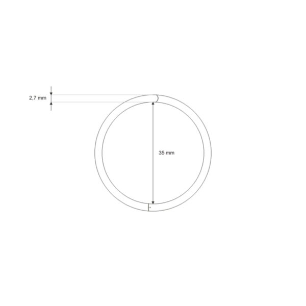 Offene Metallringe (Schekel) 35/2,7mm - Silber