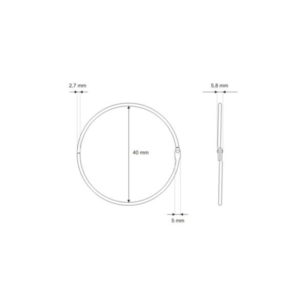 Offene Metallringe (Schekel) 40/2,7mm - Silber