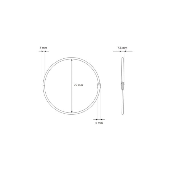 Offene Metallringe (Schekel) 70/4,0mm - Silber