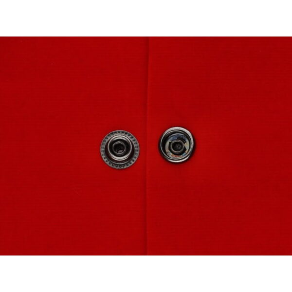 Druckknopf aus metall 12.5mm Schwarz mit Silberton