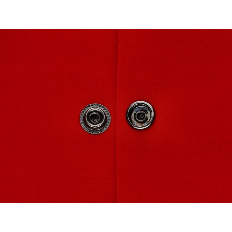 Druckknopf aus metall 12.5mm Schwarz mit Silberton