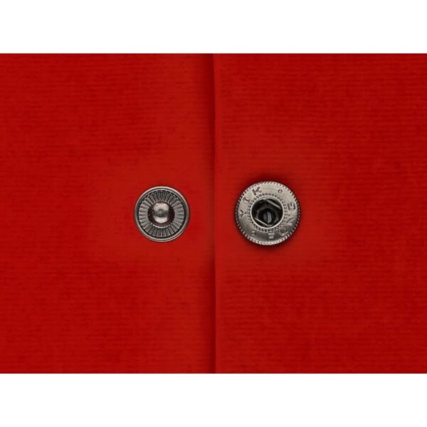 Druckknopf aus Metall Alfa 12,5mm - Schwarz mit Silberton