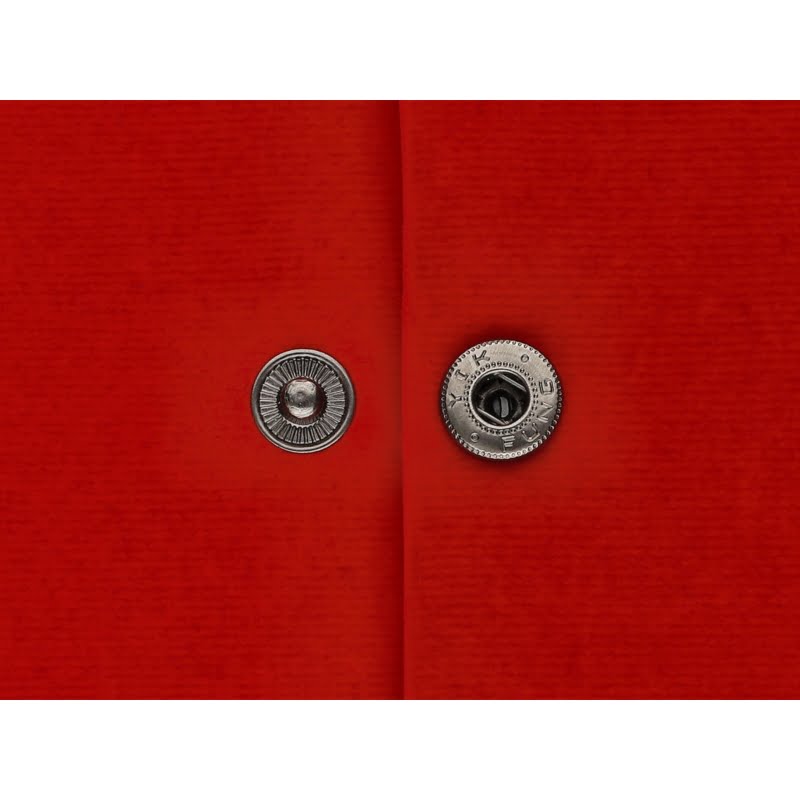 Druckknopf aus Metall Alfa 12,5mm - Schwarz mit Silberton