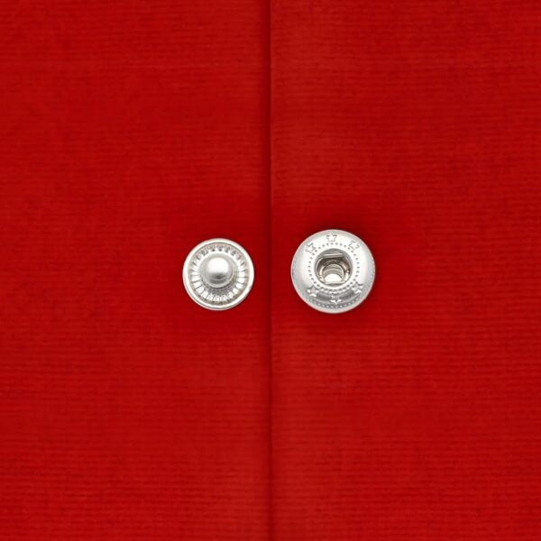 Rostfrei Druckknopf aus Metall Alfa 15mm - Silber