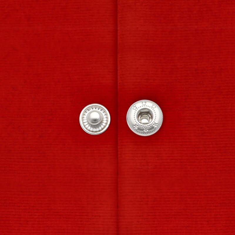 Rostfrei Druckknopf aus Metall Alfa 15mm - Silber