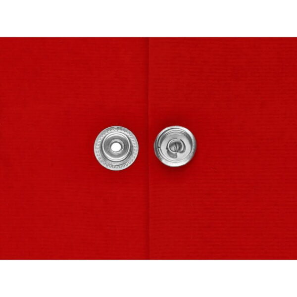 Rostfrei Druckknopf aus Metall 15mm - Silber