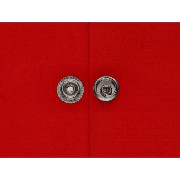 Rostfrei Druckknopf aus Metall 15mm Schwarz mit Silberton