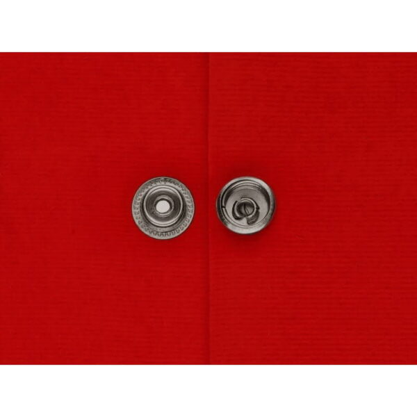 Rostfrei Druckknopf aus Metall 15mm 2g - Schwarz mit Silberton